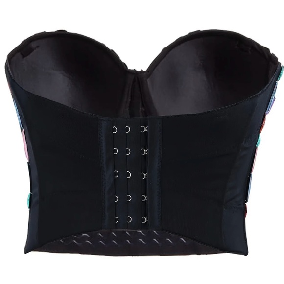Colorful Rhinestone Corset Bra Bustier - Picture 5 of 9